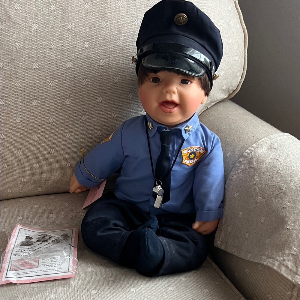 Police Officer Doll in Blue Uniform